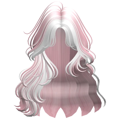 Two-Tone Soft Fairy Waves Hair (Pink & White)