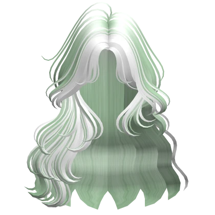 Two-Tone Soft Fairy Waves Hair (Green & White)