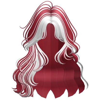 Two-Tone Soft Fairy Waves Hair (Red & White)