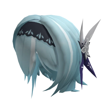 Sky Blue Anime Eula Hair