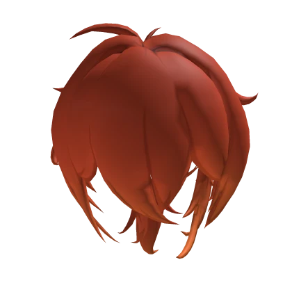 Fire Red Anime Diluc Hair