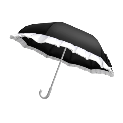 ୨୧: black parasol with ruffles