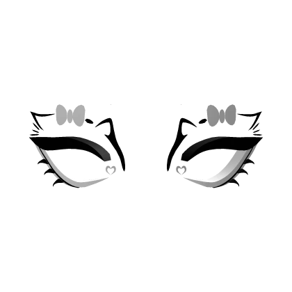 Cute cat lashes (White)