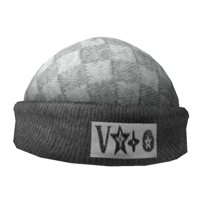 Grey Designer V Beanie