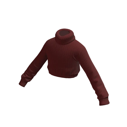 Cropped Red Turtleneck