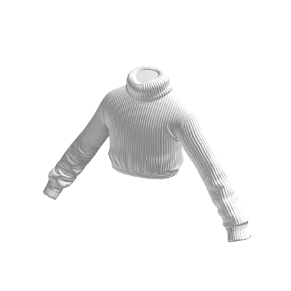 Cropped White Turtleneck