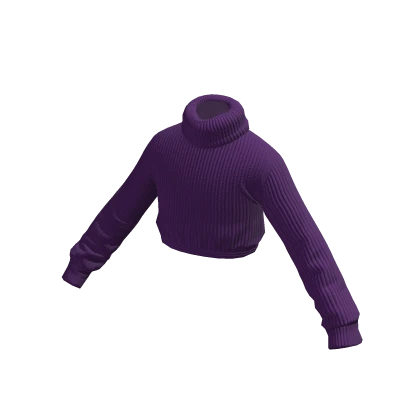 Cropped Purple Turtleneck