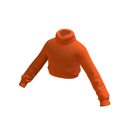 Cropped Orange Turtleneck