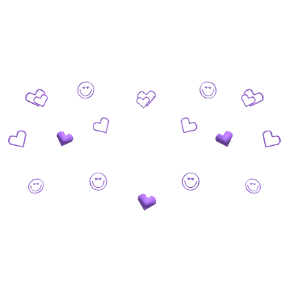 Preppy Purple Smile Heart Aura