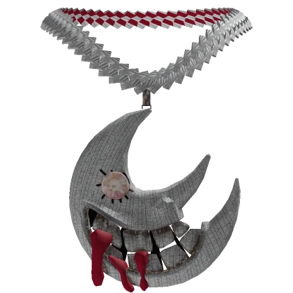 [3.0] ICED OUT BLOOD CRESCENT MOON CHAIN