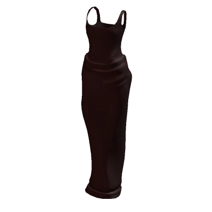 ☆ elegant long dark red dress