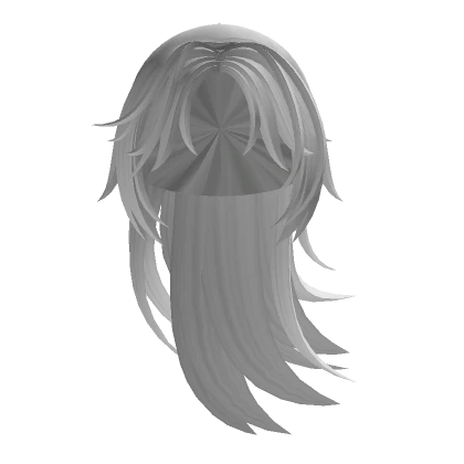 Flowy Anime Samurai Boy Ponytail in White