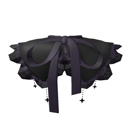 Neck acc ver/ Ribbon Neck Cape (purple, black)