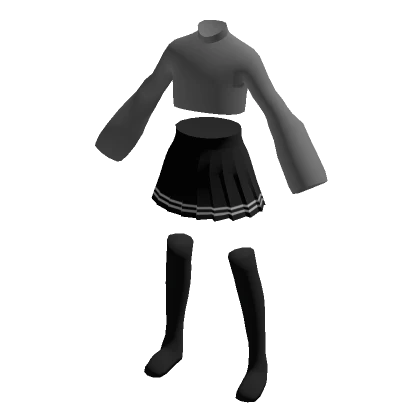 cute sweater w/ skirt and socks outfit