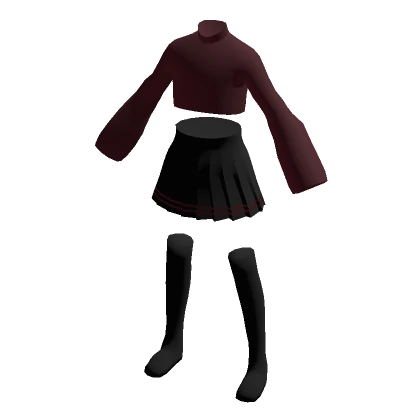 cute sweater w/ skirt and socks outfit