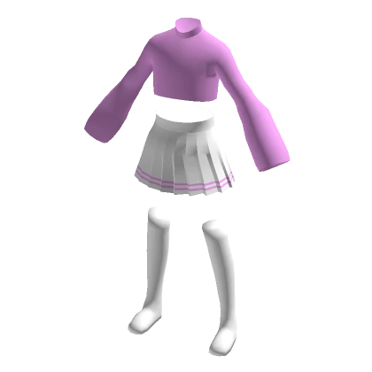 cute sweater w/ skirt and socks outfit