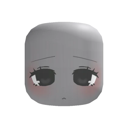 🍀Animated Sleepy Chibi Doll Face (Gray)