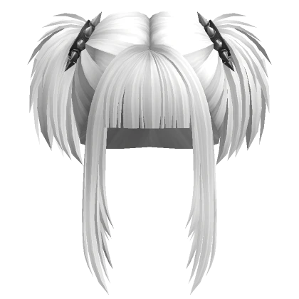 Spikey Punk Pigtails (white)