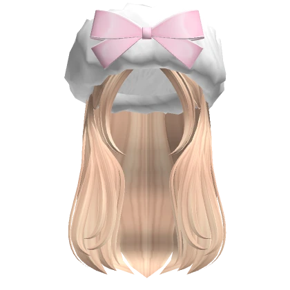 Soft Layered Hair w/ Fluffy Bow Headband (Blonde)