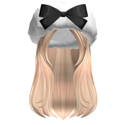 Soft Layered Hair w/ Fluffy Bow Headband (Blonde)
