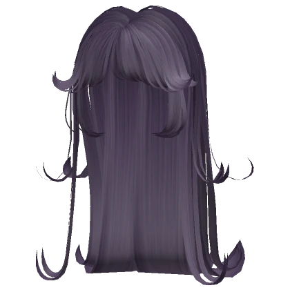 dark purple wispy layered fairy hime bangs