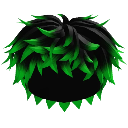 Black and Green Messy Hair