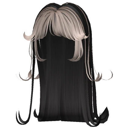 black wispy layered fairy hime bangs w blonde