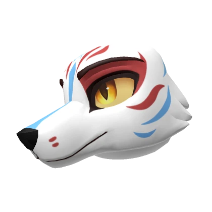 White Kitsune Head