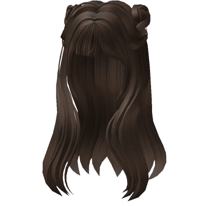 Long Dark Brown Anime Hair