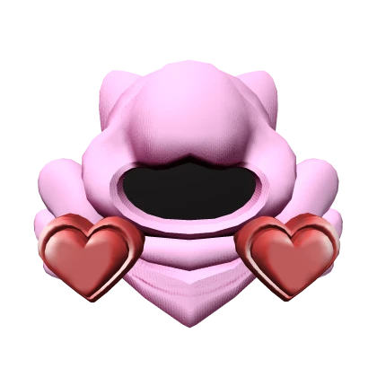 Cupid's Cat Heart Hood - Pink