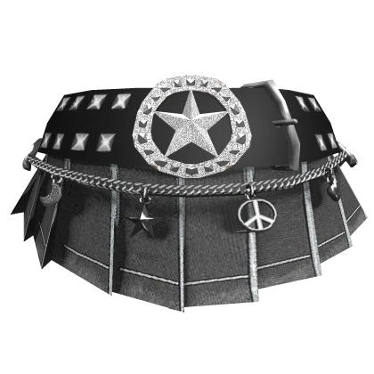 Chibi Grunge Star Skirt Grey