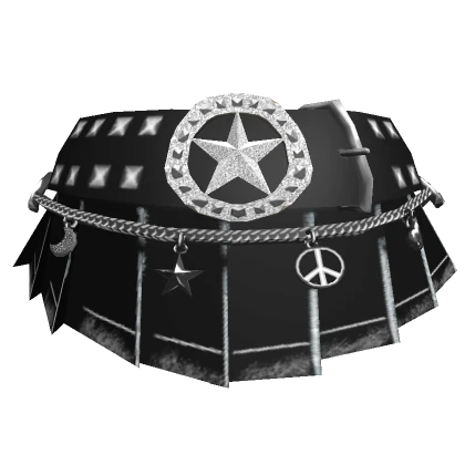 Chibi Grunge Star Skirt Black