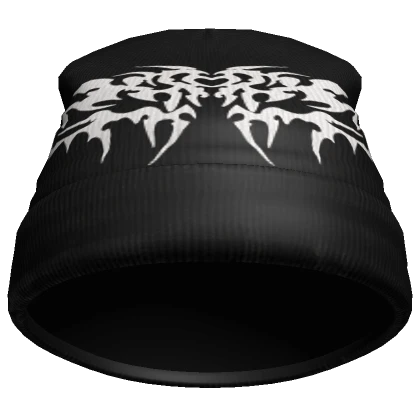 Y2K Cyber Sigil Beanie Black