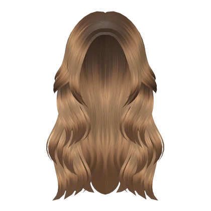 Long Wavy Hair in Multi Tone Brown Blonde