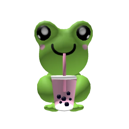 Cute Frog with Boba Tea 🐸 | Shoulder Accessory