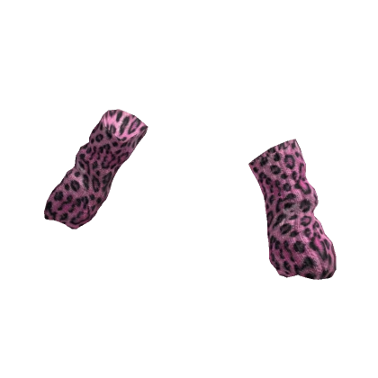 ♡ gyaru leopard pink arm warmers