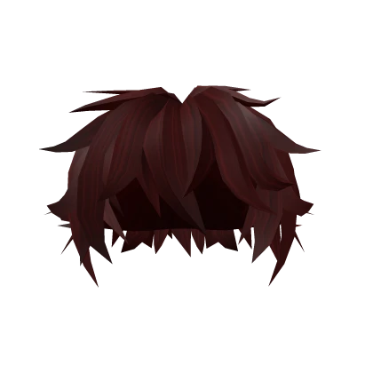 Crimson Messy Bedhead Hairstyle