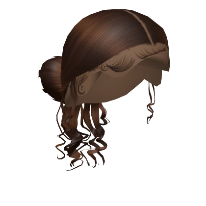 Slick Heart Shaped Low Bun In Brown