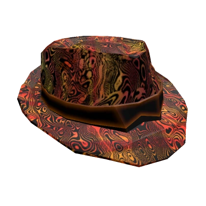 Orange Damascus Fedora