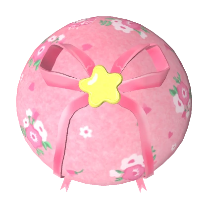 Kawaii pink bunny flower beret w star ribbon bow