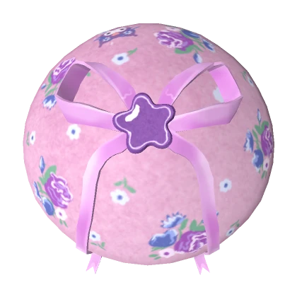 Kawaii purple jester flower beret star ribbon bow