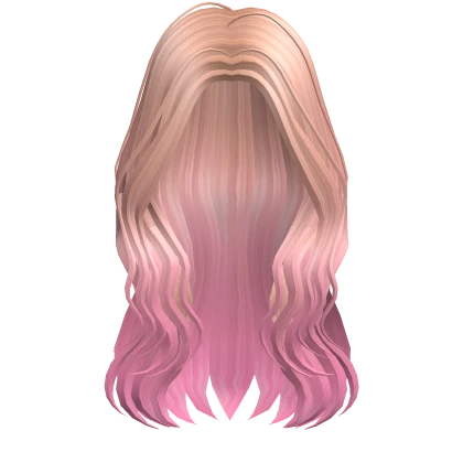 ♡ cute blonde to pink lush wavy hair