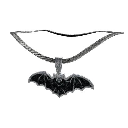 Emo Silver Iced Out Bat Chain HALLOWEEN