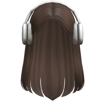 Straight hair w/ Headphones in Brown