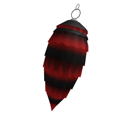 Red & Black Raccoon Tail Keychain