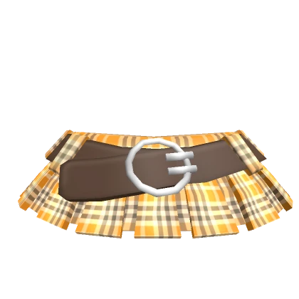 Chibi Doll Y2K Orange Preppy skirt 