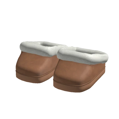 fluffy slippers shoes boots brown