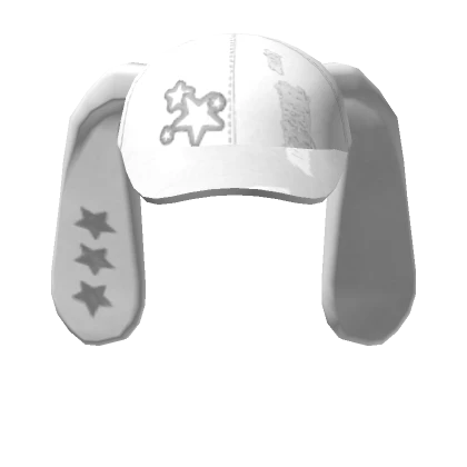 🍀Y2K White Star Bunny Cap