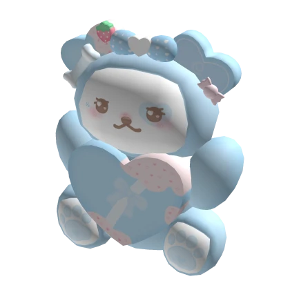 ♡ | cutesy kawaii blue valentines bear plushie 