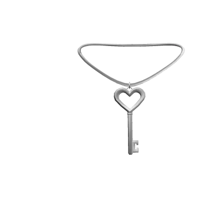 Silver Heart Key Necklace 3.0